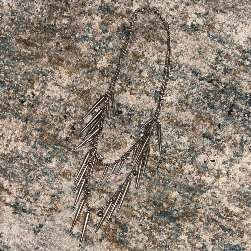 Silver Spike Necklace